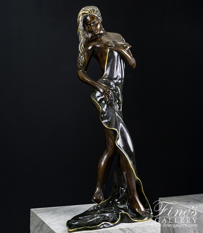 Bronze Statues  - Half Nude Bronze Woman Bronze Statue - BS-1660